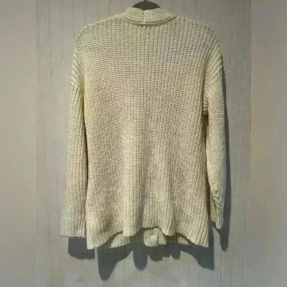 Madewell textured stitch, chunky knit button front cardigan sz MED. fall classic - Picture 6 of 12